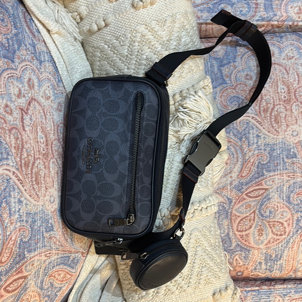 Coach Black Crossbody Bag with Logo